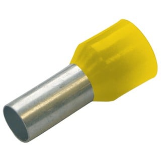 Insulated end sleevs 6/18 Yellow PU100  -  270820