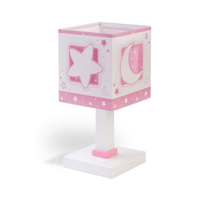 Kids Table Lamp Pink Moon With Fluorescent Parts 1