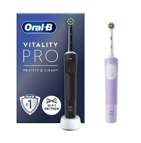 Oral-B Vitality PRO Duo Pack Black & Purple-Μαύρη 