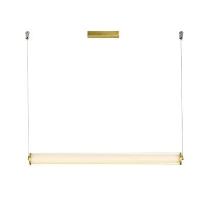 Hanging Light Bar With Glass In Ματ Gold Led 45W 3