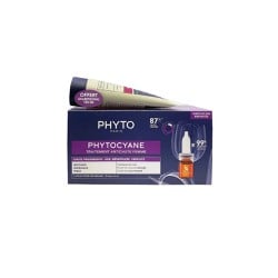 Phyto Promo Phytocyane Progressive Hair Loss Treatment For Women 12 ampoules x 5ml + Free Shampoo Refreshing Shampoo 100ml