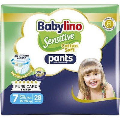 BABYLINO Pants Cotton Soft Nο7 15-25kg 28 Τεμάχια Economy Pack