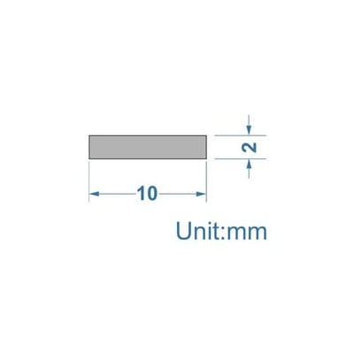 Προφίλ Αλουμινίου Λεντοταινίας 10mm 2m