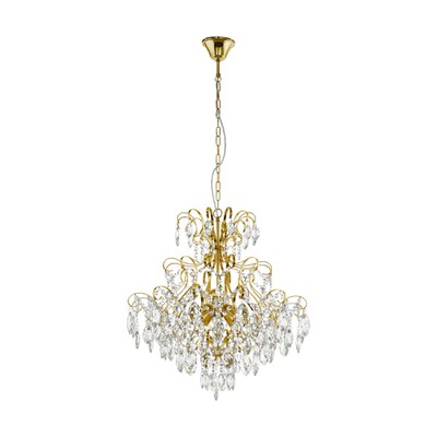 Pendant Light Chandelier Fenoullet Brass With Crys