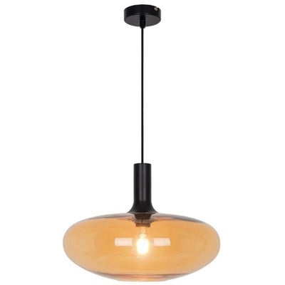 Pendant Light Amber D395 Convex 1 X 40W E27