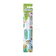 Gum Σετ Soft Toothbrush Kids 2+ - Οδοντόβουρτσα Γαλάζια (2+ ετών), 1τμχ. (901) & ΔΩΡΟ Toothpaste Kids 3+ - Οδοντόπαστα Φράουλα (3+ ετών), 50ml