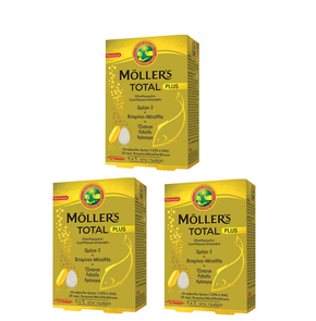 3x Moller's Total Plus Συμπλήρωμα Διατροφής με Ωμέ