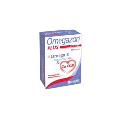 Health Aid Omegazon Plus Ω3 & CoQ10 Συμπλήρωμα Διατροφής Για Την Καλή Λειτουργία Του Καρδιαγγειακού Συστήματος 60 κάψουλες