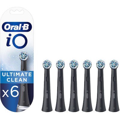 ORAL-B ltimate Clean Black Ανταλλακτικές Κεφαλές Ηλεκτρικής Οδοντόβουρτσας Για Αποτελεσματικό Καθαρισμό, Μαύρο Χρώμα, 6 Τεμάχια