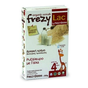 FREZYLAC Organic cereals ρυζάλευρο με γάλα 200gr