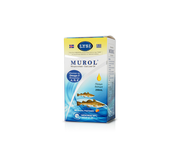 MUROL COD LIVER OIL ORAL SOLUTION ORANGE 250ML