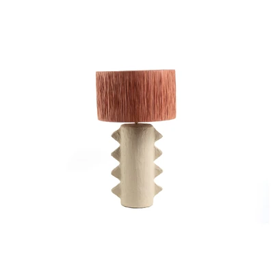 Επιτραπέζιο Φωτιστικό Miela Raffia Beige Terracota