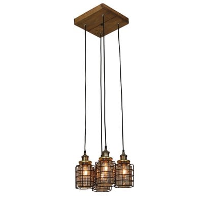 Pendant Light Hl-2248Jg-4P Okda With Jars And Grid