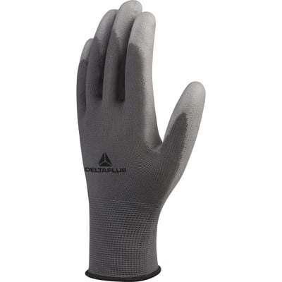 Polyamide Knitted Glove With Pu Palm Grey 9