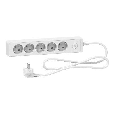 Unica Extend Schuko Trailing Lead 5 Gangs White