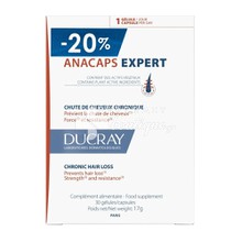 Ducray Anacaps Expert - Χρόνια Τριχόπτωση, 30 caps (PROMO -20%)