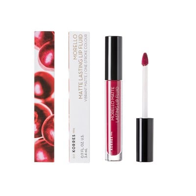 Korres Morello Matte Lasting Lip Fluid 74 Fig 3.4m