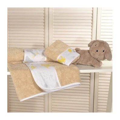 Oliver Baby σετ Πετσέτες Μπεζ 2 τεμ Σχέδιο 203 100