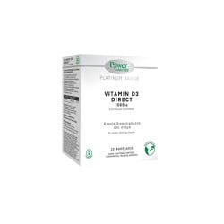 Power Health Platinum Range Vitamin D3 Βιταμίνη D3 2000iu Με Γεύση Τζίντζερ Λεμόνι 20 φακελάκια 