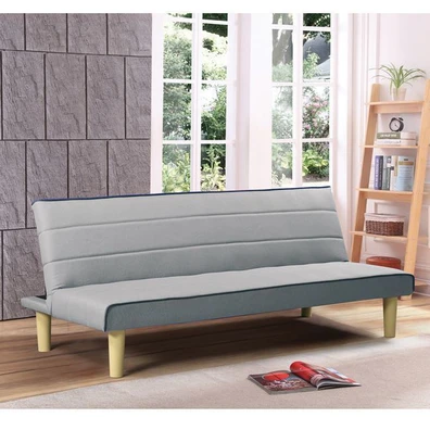 Three Seater Sofa Bed Fabric Light Grey 167x75x70c