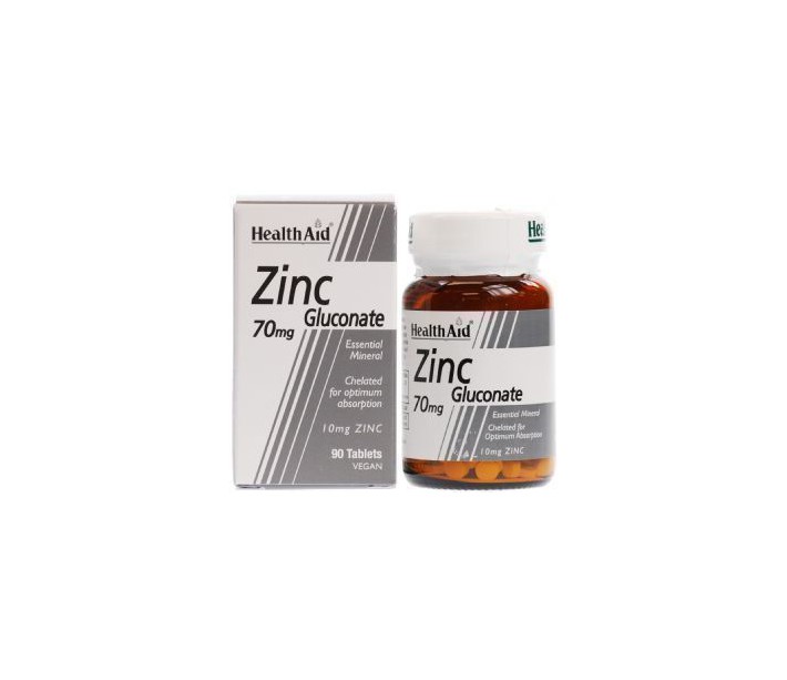 HEALTH AID ZINC GLUCONATE 70MG 90TABL