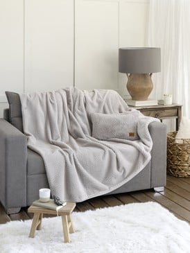 Anti-slip Sofa Throw - Snuggle - Light Gray