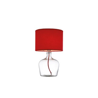 Table Lamp with Fabric Shade E27 Glass I-Hendrix-l