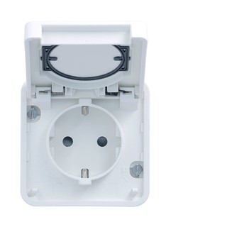 Cubyko IP55 2P+E Socket with Shutters Assembled an
