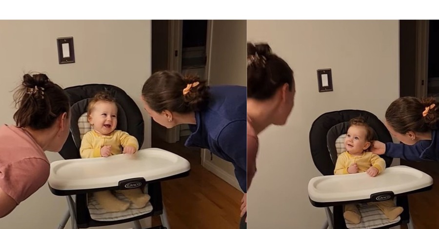 Video: Μωράκι βλέπει τη δίδυμη αδερφή της μαμάς του για πρώτη φορά!  