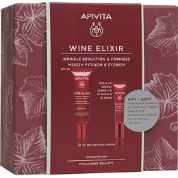 Apivita Promo Wine Elixir Wrinkle & Firmness Lift Day Cream SPF30 Αντιρυτιδική Κρέμα Ημέρας 40ml & Δώρο Wine Elixir Wrinkle Lift Eye & Lip Cream Αντιρυτιδική Κρέμα Για Μάτια & Χείλη 15ml