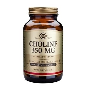 Solgar Choline 350mg για Χοληδόχο Κύστη & Ηπαρ, 10