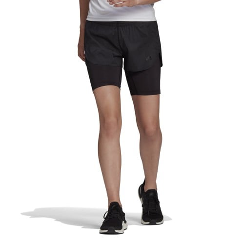 adidas women run fast two-in-one shorts (HB9225)