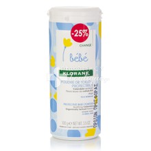 Klorane Bebe Poudre de Toilette Protectrice - Βρεφική Πούδρα, 100gr (PROMO -25%)