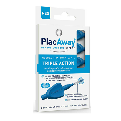 Plac Away Triple Action Interdental Brushes 0.6mm 