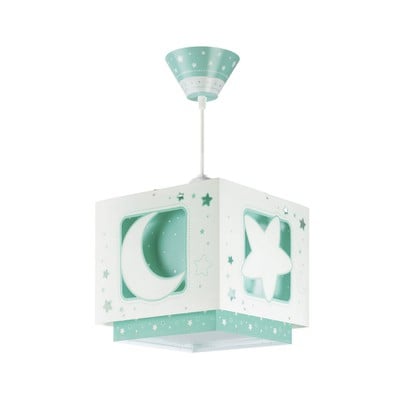 Kids Pendant Ceiling Lamp Moonlight Green With Flu