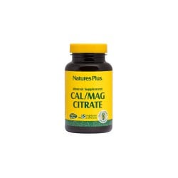 Natures Plus Cal/Mag Citrate 500/250mg Dietary Supplement For Good Bone Health & Osteoporosis 90 Herbal Capsules