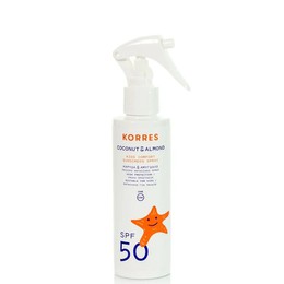 Korres Kids Sensitive Sunscreen Spray SPF50 Coconut & Almond Παιδικό Αντηλιακό για Πρόσωπο & Σώμα 150ml