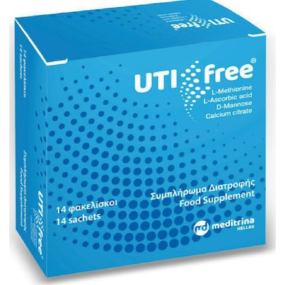 MEDITRINA UTI Free Συμπλήρωμα Διατροφής Για Την Υγεία Του Ουροποιητικού x14 Φακελίσκοι