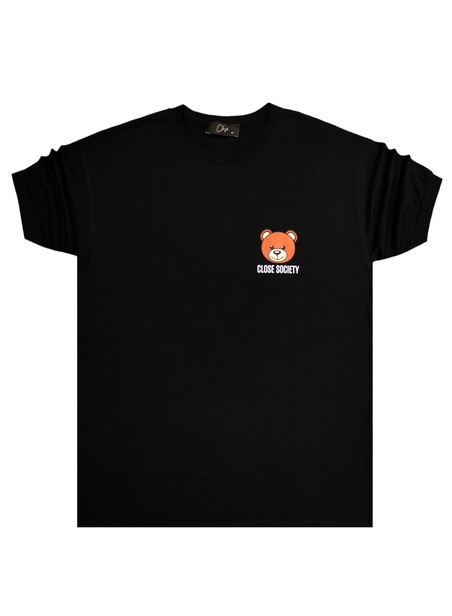 Clvse society black bear logo t-shirt