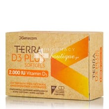 Genecom Terra D3 Plus 2000iu - Οστά / Ανοσοποιητικό, 60 softgels