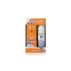 Vichy Ideal Soleil Velvety Cream SPF50+ Promo SPF50+ 50ml + ΔΩΡΟ Ιαματικό νερό 50ml
