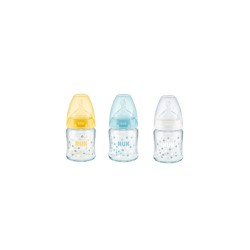Nuk First Choice Plus Glass Bottle With Silicone Nipple 120ml