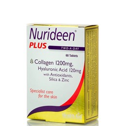 Health Aid Nurideen Plus 60tabs. Φόρμουλα υψηλής απόδοσης με Υδρολυμένο θαλάσσιο κολλαγόνο για δέρμα όλο λάμψη και Υαλουρονικό οξύ και Βιταμίνες για δέρμα ενυδατωμένο και ελαστικό.