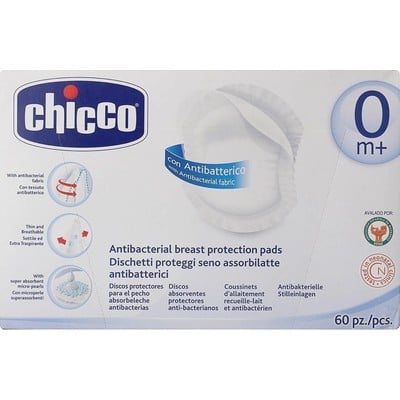 CHICCO Breast Pads Επιθέματα Στήθους Αντιβακτηριακά x60 Τεμάχια