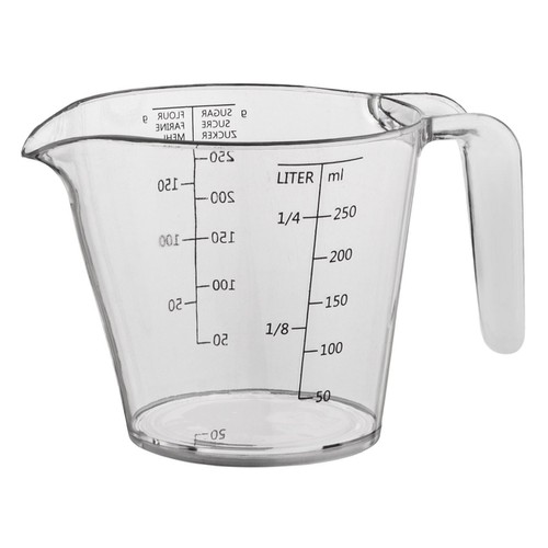 Gotë Plastikë E Shkallëzuar Me Dorezë 250 Ml