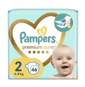 Pampers Diapers Premium Care Size 2 (4-8 kg) 46 Di