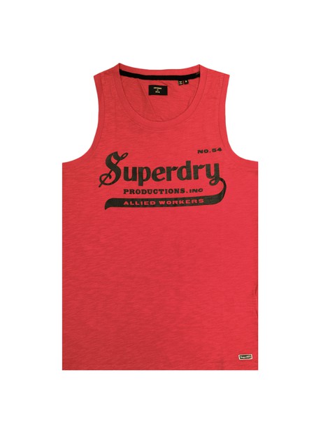 Superdry soda pop red slub vintage merch store vest - 7 ci