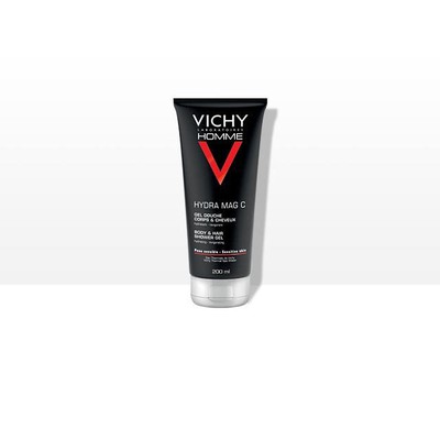 VICHY Homme For Man Hydra Mag C Shower Gel Ανδρικό Τονωτικό Gel Ντους Για Σώμα & Μαλλιά 200ml