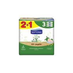 Septona Ecolife Promo (2+1 Δώρο) Βιοδιασπώμενα Μαντηλάκια Mε Καλέντουλα 3x60 τεμάχια