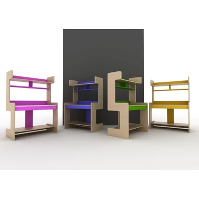 Wooden Desk with Drawers 